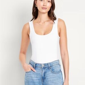 White Sleeveless Bodysuit